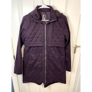 Mondetta Purple Quilted Hooded Windbreaker Jacket Size Small